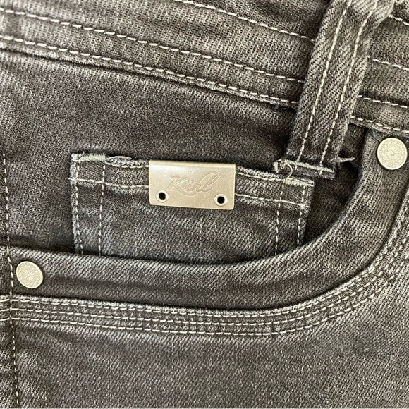 Kuhl Womens Thermik Outdoor Black Jeans Straight Leg Drawstring, Size 14 Short - Picture 3 of 14